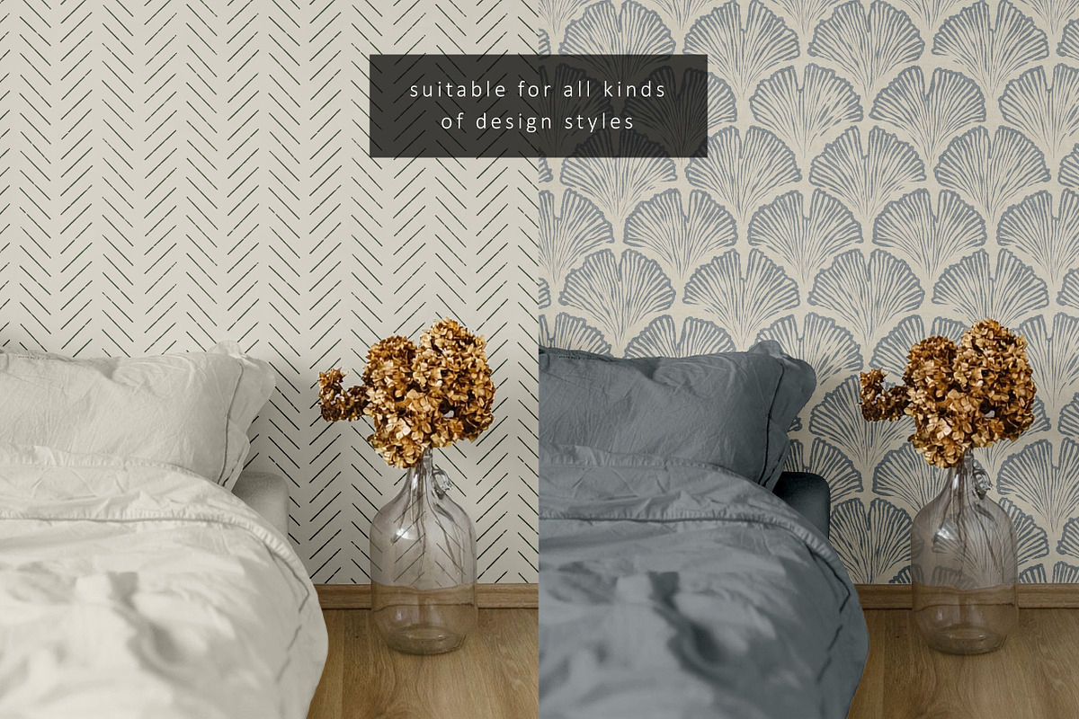 Minimalist Bedroom Wallpaper Mockup, a Household Mockup by LinnestCreative (Photo 4 of 6)