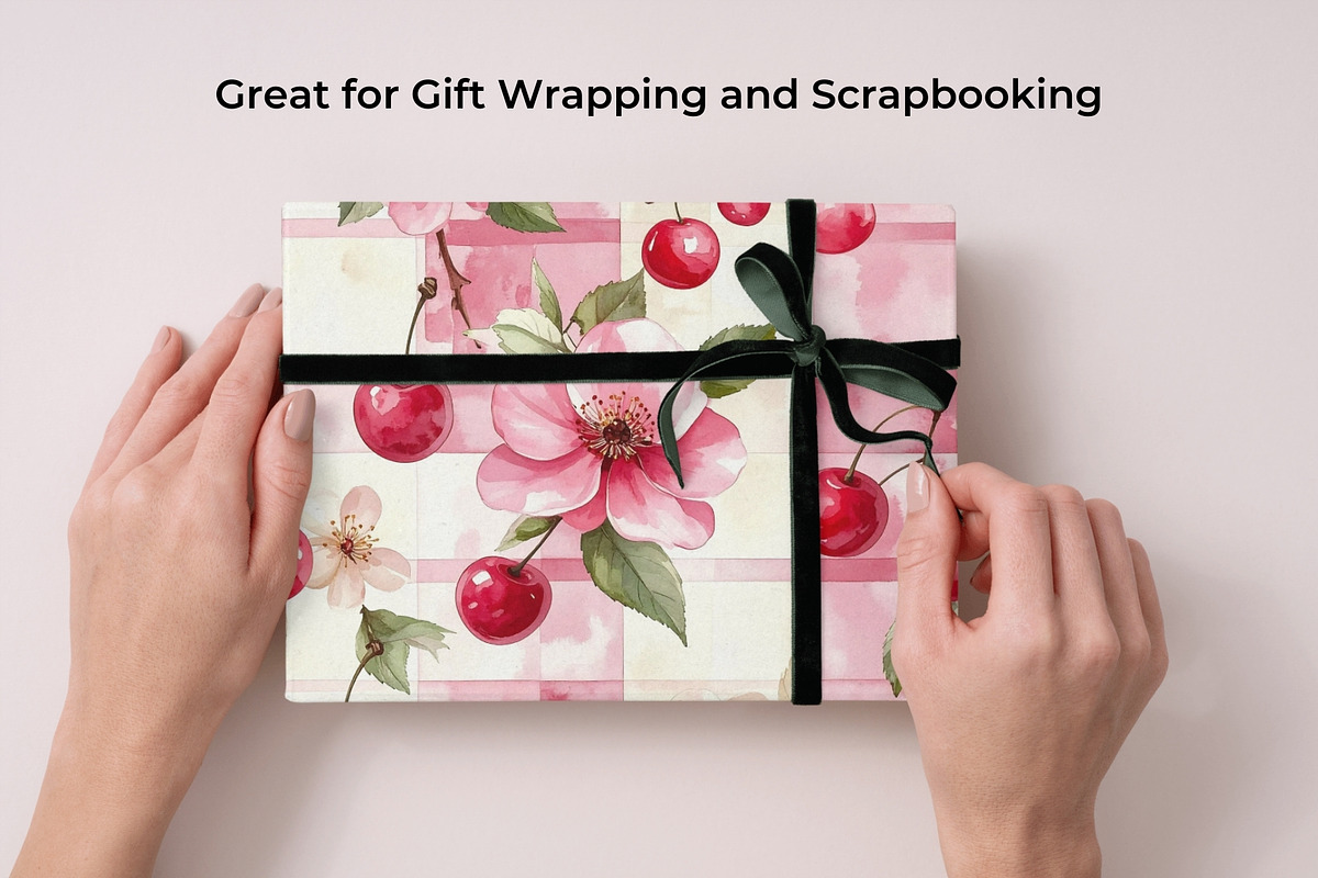 Cherry Coquette Seamless Patterns, a Pattern Graphic by Anna Design Studio (Photo 6 of 6)