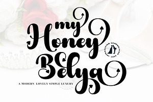 My Honey Belya, a Script Font by TM Type