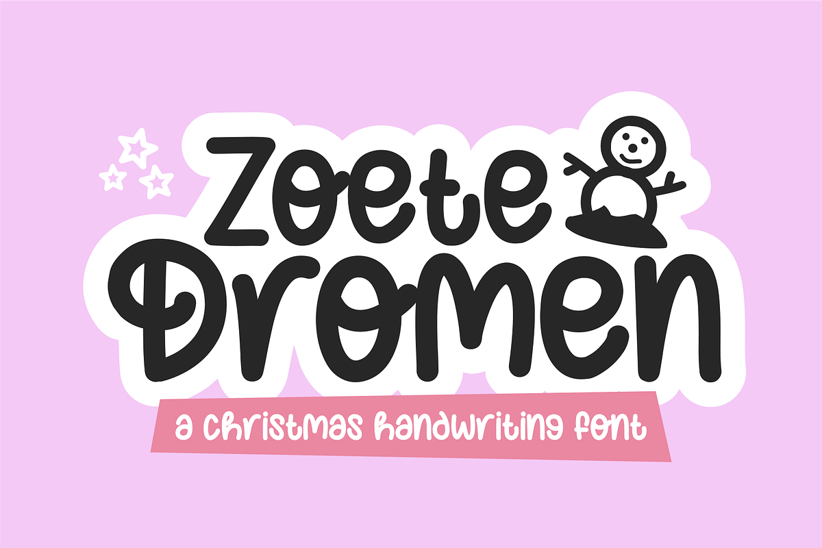 Zoete Dromen Font, a Script Font by Mabhal Studio (Photo 1 of 8)