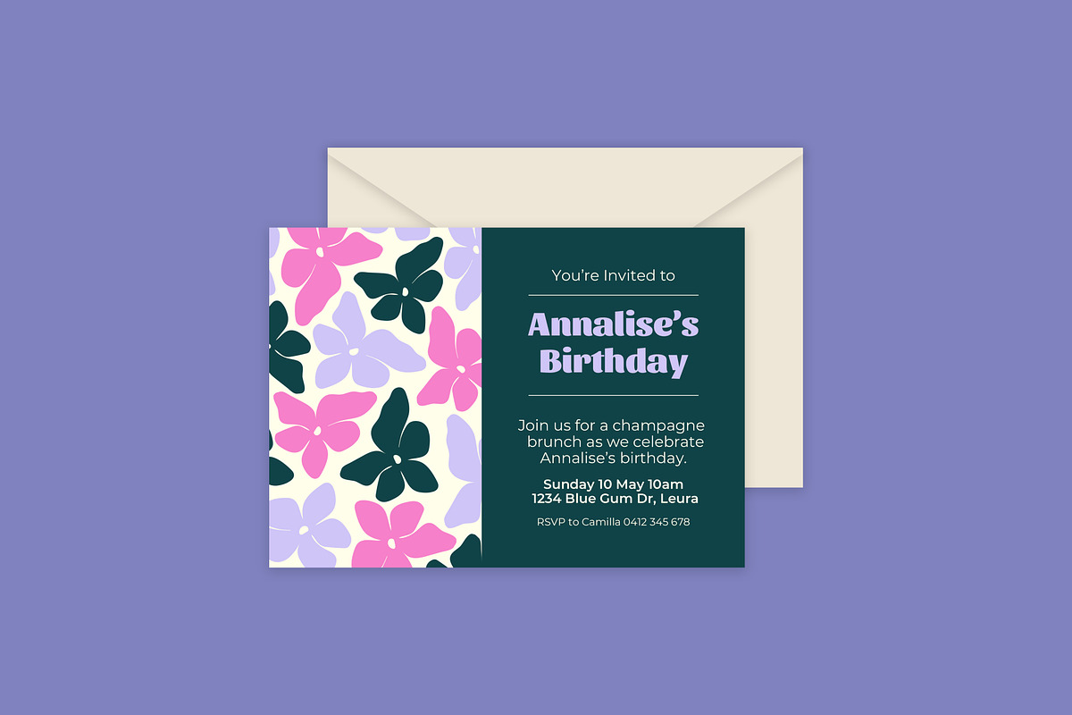 Annalise Birthday Invitation, an Invitation Template by Mountain Folk Creative (Photo 3 of 7)