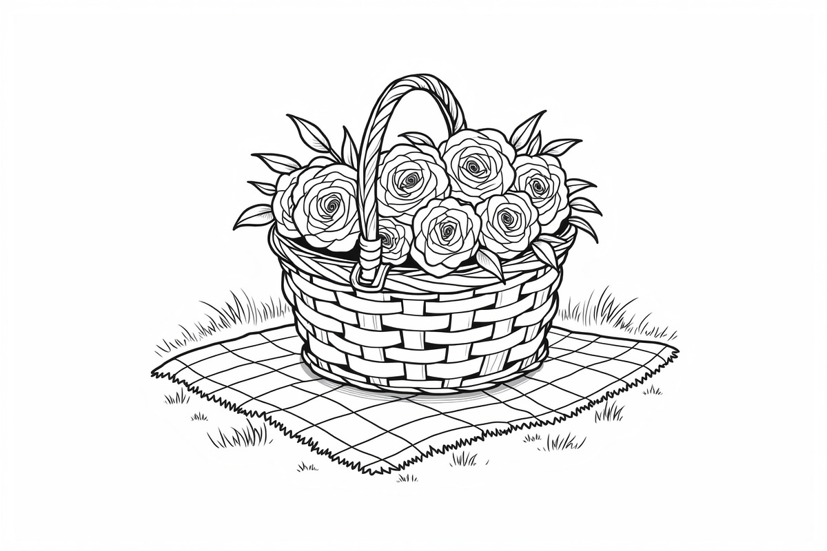 Floral Bouquet Line Art Set, an Illustration by BIPLOB EXPERT (Photo 7 of 9)