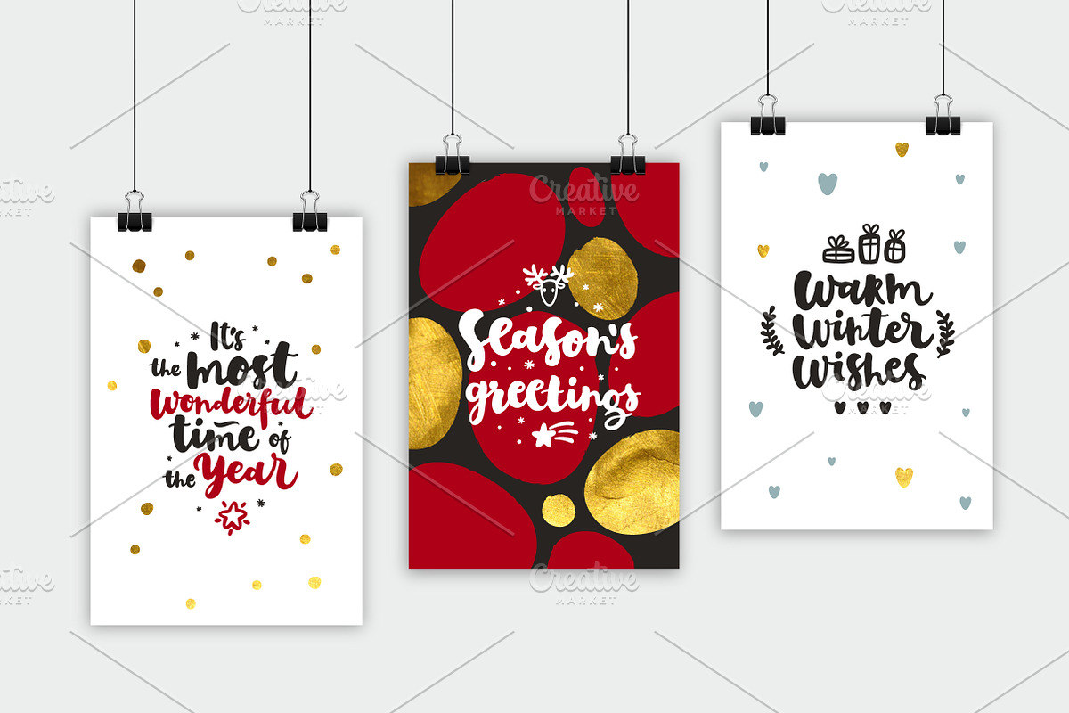 12 Merry Christmas Vector Set, a Decorative Illustration by Nina's Illustration Shop (Photo 7 of 7)