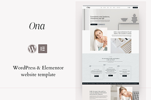 Ona | WordPress, Elementor pro, a WordPress Template by DesignWithCris