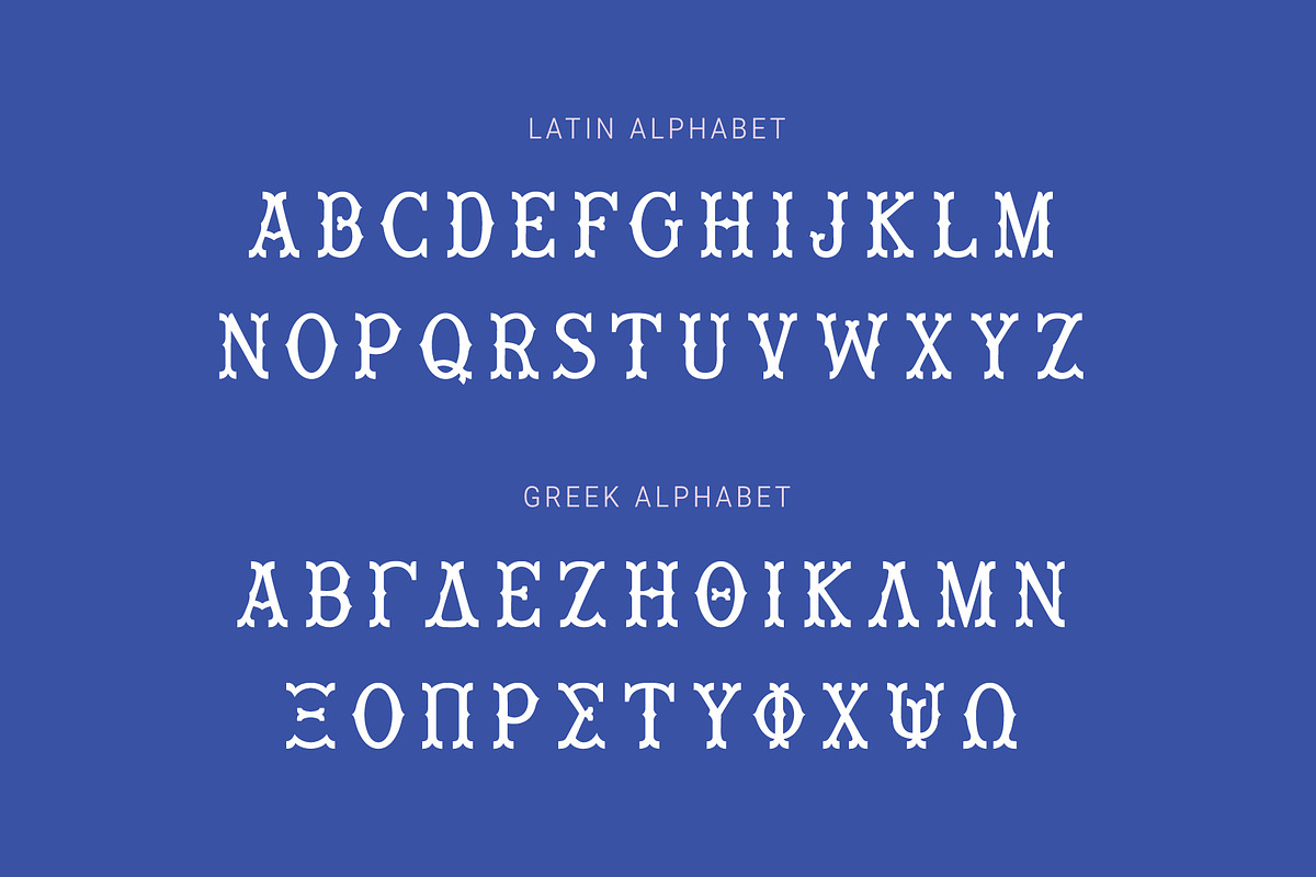 Wiley Decorative Latin & Greek Font, a Slab Serif Font by Molly Suber Thorpe (Photo 3 of 16)