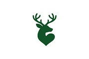Minimalist Deer Heart Logo Design, a Branding & Logo Template by Vectorium Studio (Thumbnail 1 of 2)