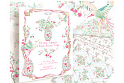 Peony chinoiserie toile cliparts, a Decorative Illustration by TheHappyGiftArt (Thumbnail 10 of 11)