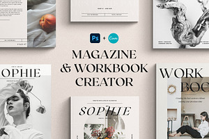 PS & CANVA eBook/Magazine Creator, a Magazine Template by SilverStag Type Foundry