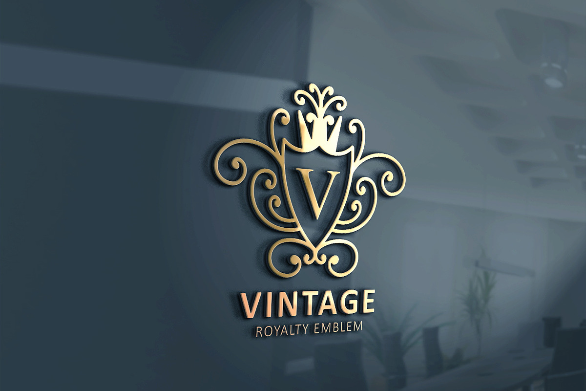 Vintage V Letter Logo, a Branding & Logo Template by essegraphic (Photo 1 of 4)