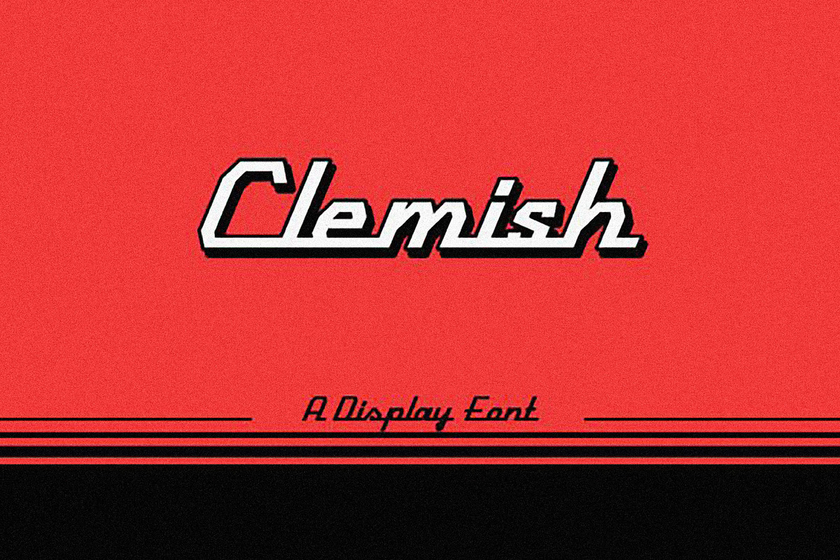 Clemish font, a Script Font by Brainware Graphic (Photo 1 of 6)