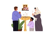 People pray. Different religions set, a Person Illustration by PaperTrident (Thumbnail 3 of 7)