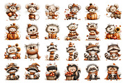 Cute Fall Woodland Animals Clipart, an Animal Illustration by Nicolle's Colorful Art (Thumbnail 4 of 5)