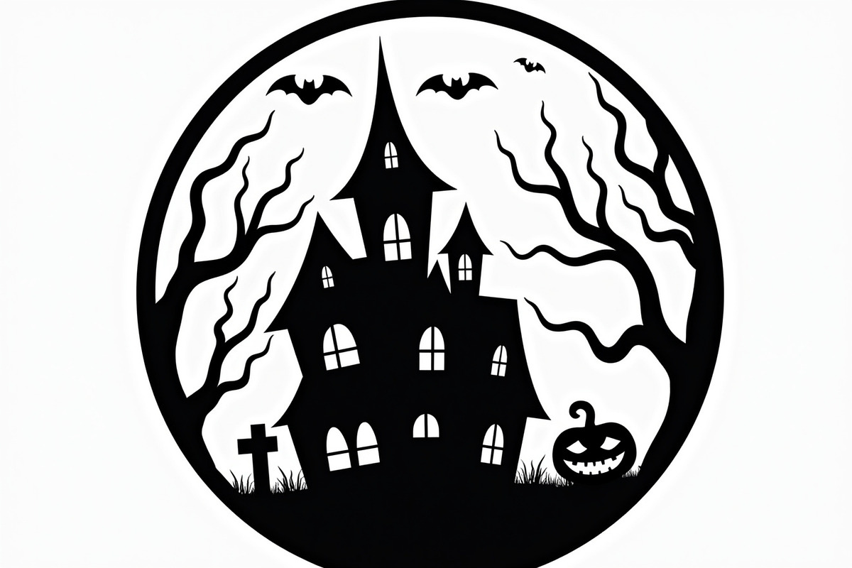 Haunted Halloween Silhouette bundle, an Illustration by BIPLOB EXPERT (Photo 5 of 9)