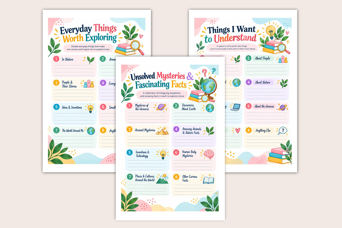 The Curiosity Collector’s Notebook, a Stationery Template by Designmela01 (Photo 3 of 5)