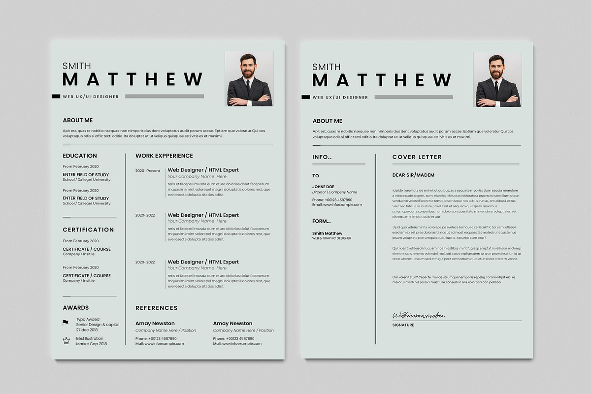 Resume Template, a Resume Template by Creatiya Type