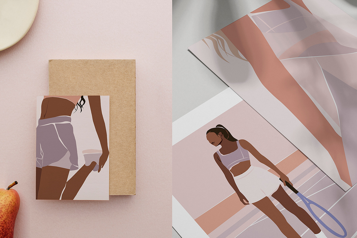 Sporty Girls Illustration set, a Healthcare Illustration by TiriCo (Photo 4 of 11)