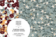 Autumn Fall Burgundy Paper Pack, a Pattern Graphic by Frou Fou Craft (Thumbnail 7 of 7)