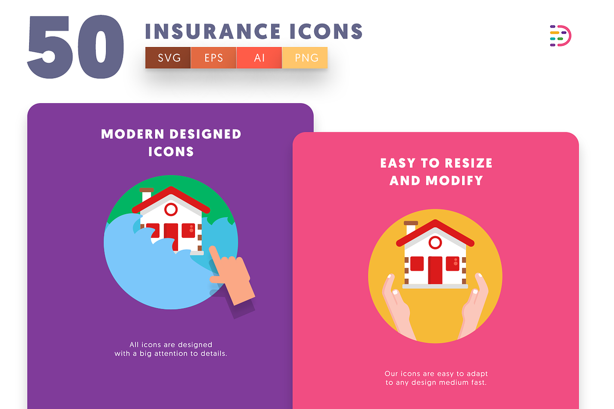 Insurance Icons | Download SVG, PNG, EPS Icons | Creative Market