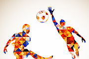 Soccer Posters in Mosaic Pattern, a Sport Illustration by TAlex (Thumbnail 2 of 6)