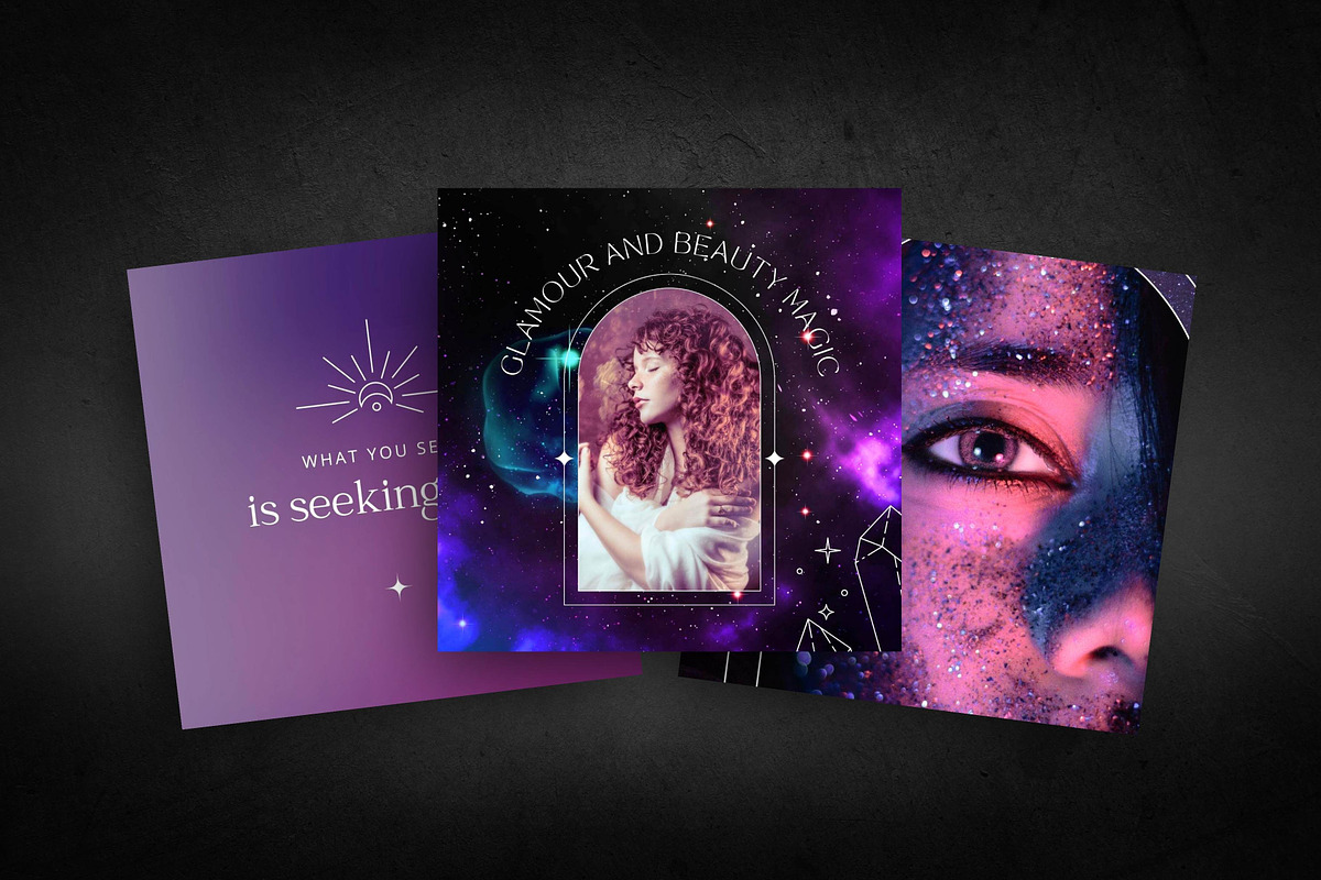 Galaxy Instagram Templates for Canva, a Social Media Template by DeeBeeDesign (Photo 2 of 9)