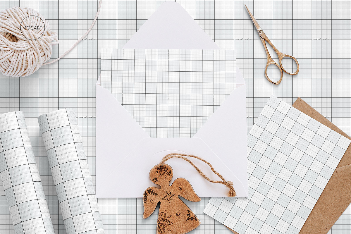 Christmas postcard mockup set 1 v2, a Print Template by Mocart (Photo 12 of 14)