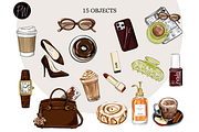 Autumn coffee girls clipart png, an Illustration by Parinaz Wadia Design (Thumbnail 5 of 9)