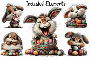 Whimsical Bunny Easter Clipart, an Illustration by cherrydesign (Thumbnail 2 of 4)