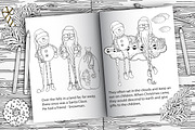 Santa and Snowman. Coloring book, an Illustration by ImHope (Thumbnail 2 of 8)