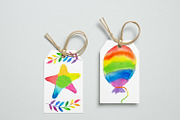 Watercolor Rainbow Clipart & Pattern, an Illustration by ArtIrisArt (Thumbnail 16 of 22)