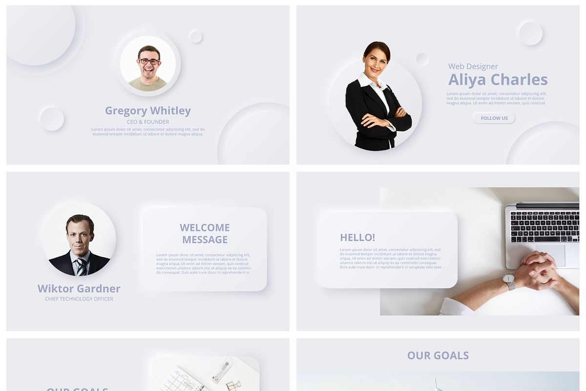 Neumorphic PowePoint Presentation, a Presentation Template by Abert (Photo 10 of 22)