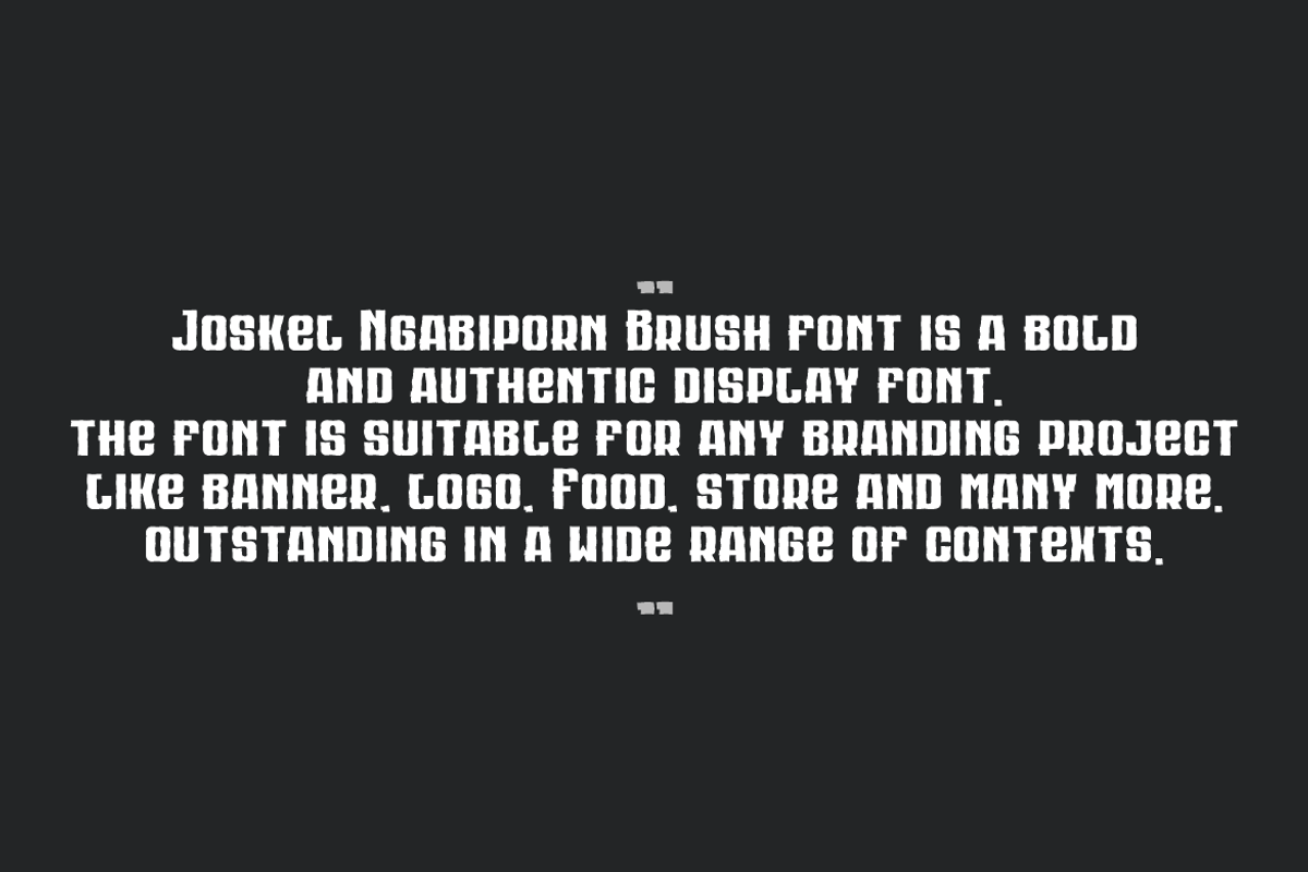 Joskel Ngabiporn Brush, a Handwritten Font by QR Design Studio (Photo 7 of 10)