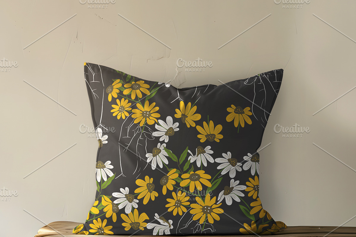 Cushion Mock-up / Wooden Table  Psd, a Product Mockup by Nora Gad (Photo 5 of 11)