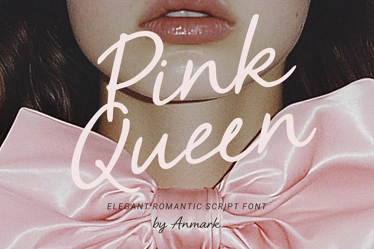 Pink Queen | Elegant Romantic Script, a Script Font by AnMark (Photo 1 of 13)