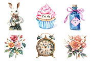 Vintage Alice in Wonderland Clipart, an Illustration by CreationArt (Thumbnail 3 of 5)