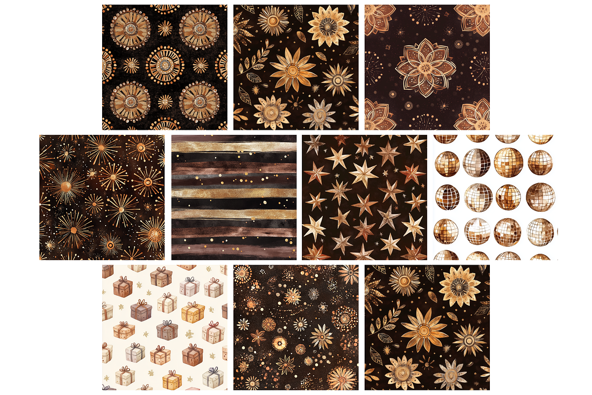 Boho New Year's Eve Backgrounds, a Background Graphic by NadiaTheronArt (Photo 4 of 5)
