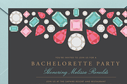 Gems Bachelorette Party Invite, an Invitation Template by origamiprints (Thumbnail 3 of 3)