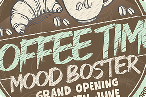 Coffee Time Flyer, a Flyer Template by regalDRAW