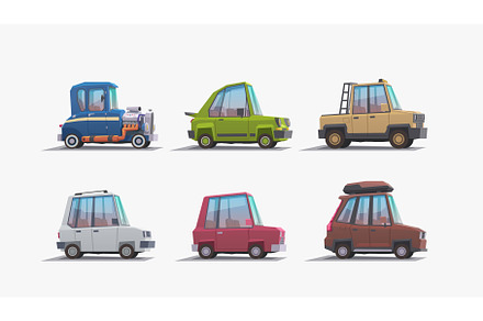 hot rod and others cars in set, a Transportation Illustration by IfH