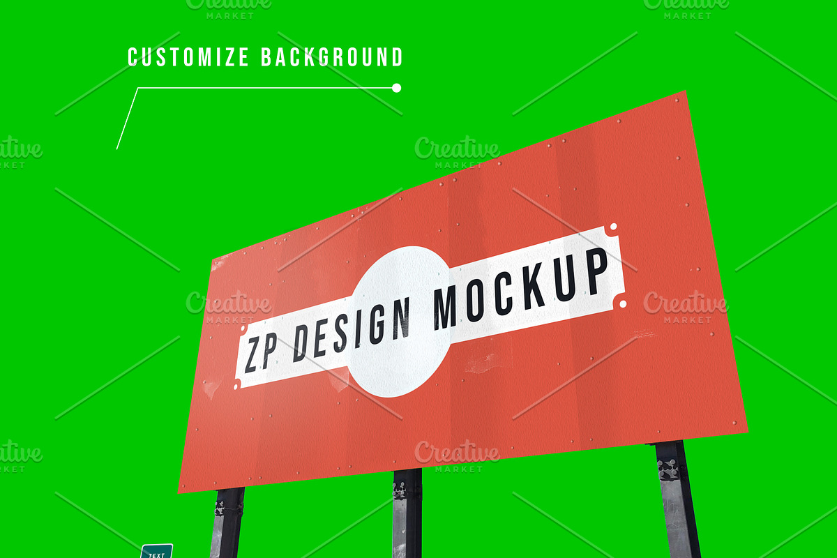 Roadside Hoarding Board Mockup PSD, an Advertising Mockup by ZP Design (Photo 2 of 4)