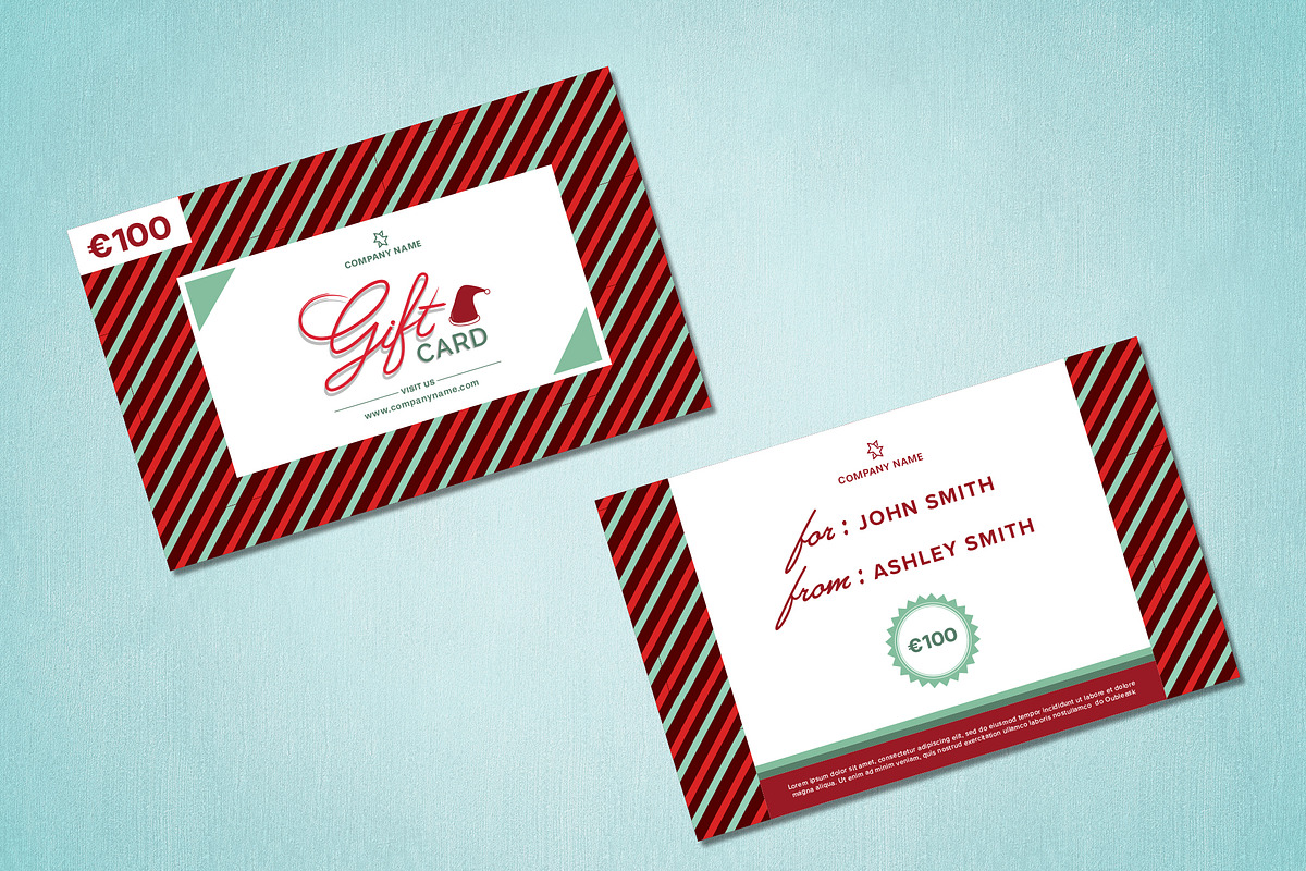 Christmas Gift Card, a Card Template by wavebreak
