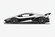 Racing Car Silhouette Bundle, an Illustration by Gfx_Store (Thumbnail 5 of 9)