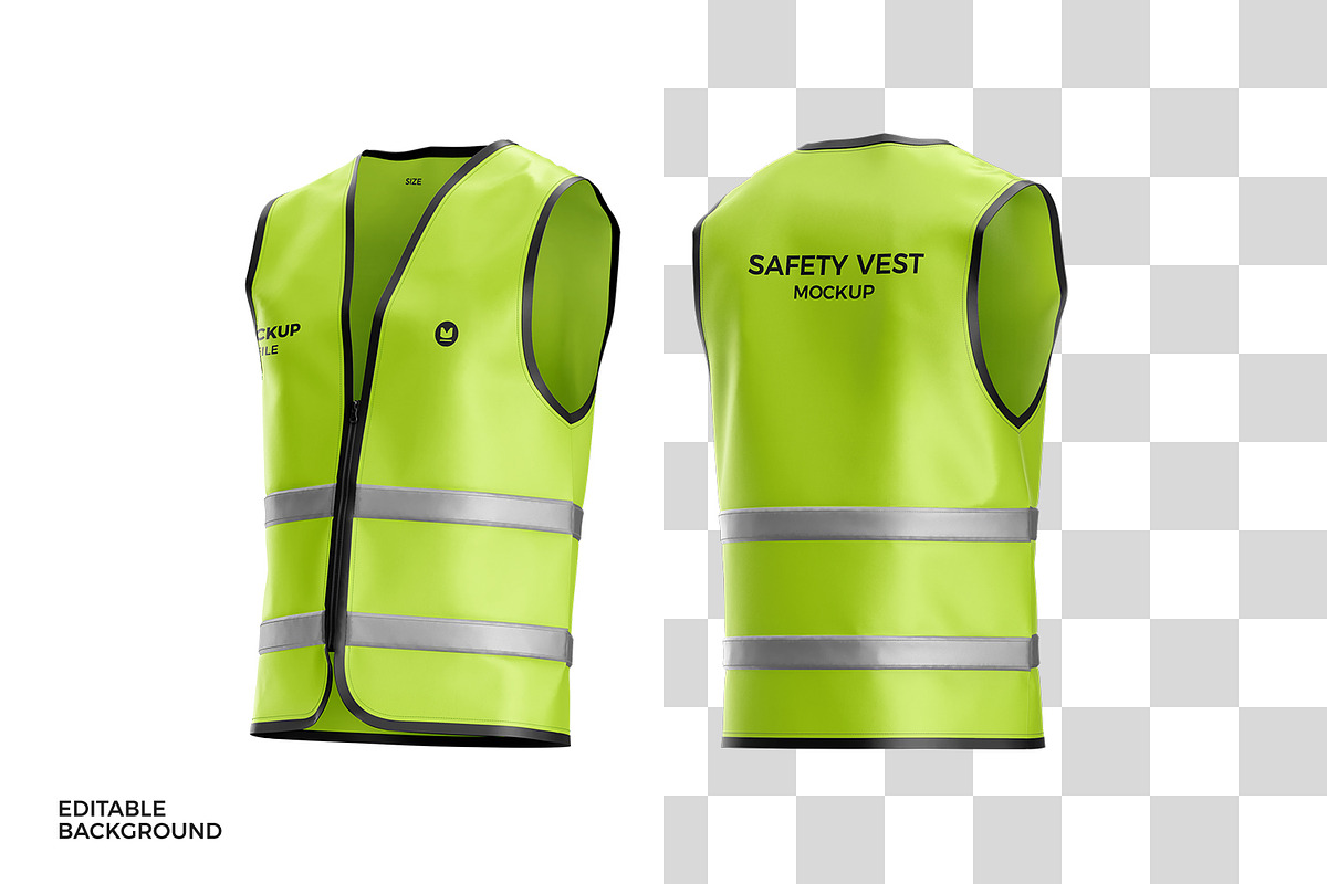 Safety Vest Uniform Mockup, an Apparel Mockup by RamStudio2 (Photo 9 of 15)