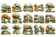 Autumn Landscapes PNG Clipart, a Seasonal Illustration by Nicolle's Colorful Art (Thumbnail 2 of 4)