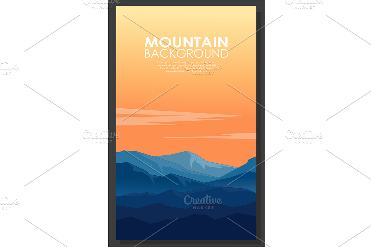 Mountain Background VectorLandscape, an Illustration by MSA-Graphics