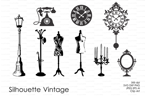Vintage Silhouette Vector Decal preview 2