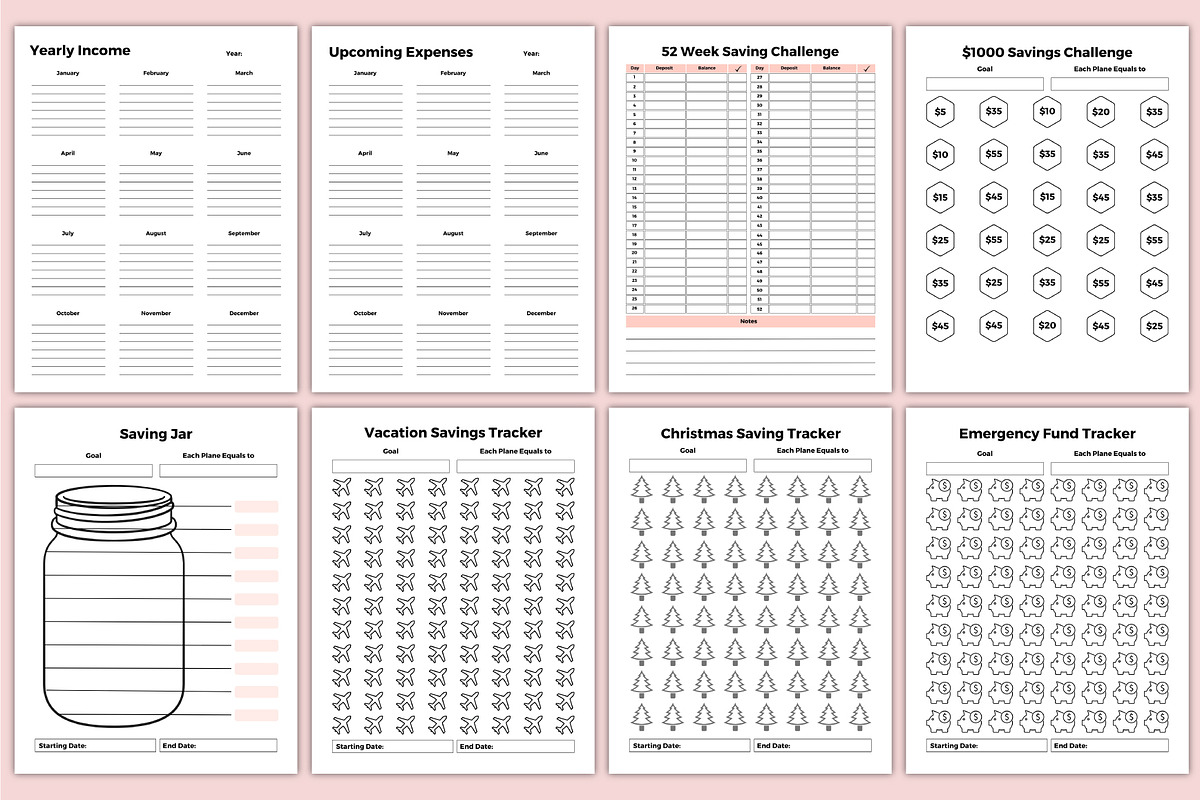 2026 Budget & Expense Tracker Canva, a Stationery Template by Mustafiz (Photo 9 of 9)
