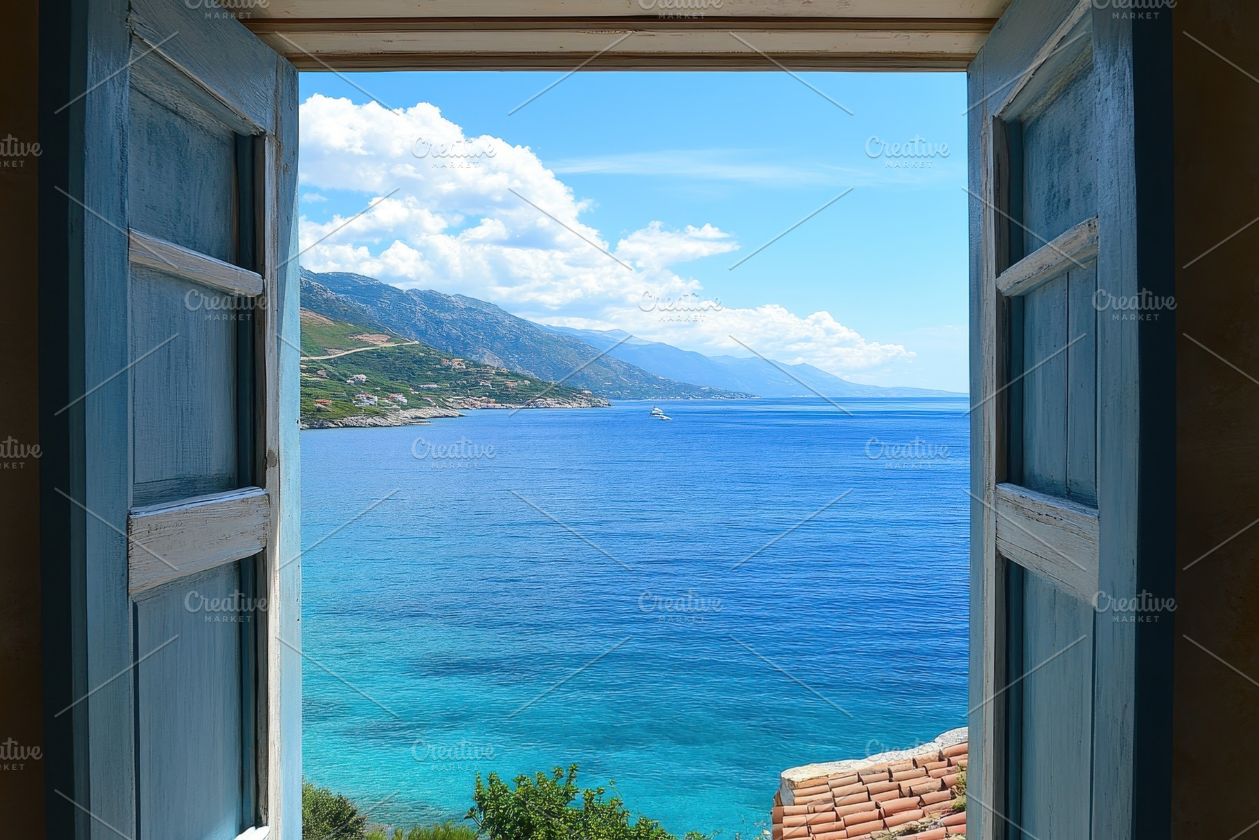 View of the Mediterranean Sea from a, a Photo by Iftikhar Alam