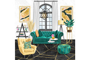 Home digital paper, furniture papers, a Pattern Graphic by Collart Studio (Thumbnail 6 of 9)