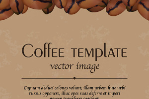 Coffee Template, Vector Image