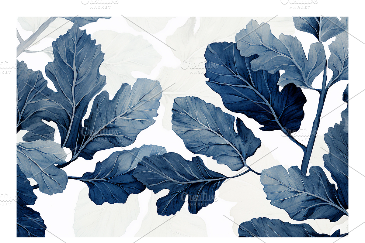 Cyle Collection · Blue Tone Leaves, a Background Graphic by milatovar (Photo 25 of 32)
